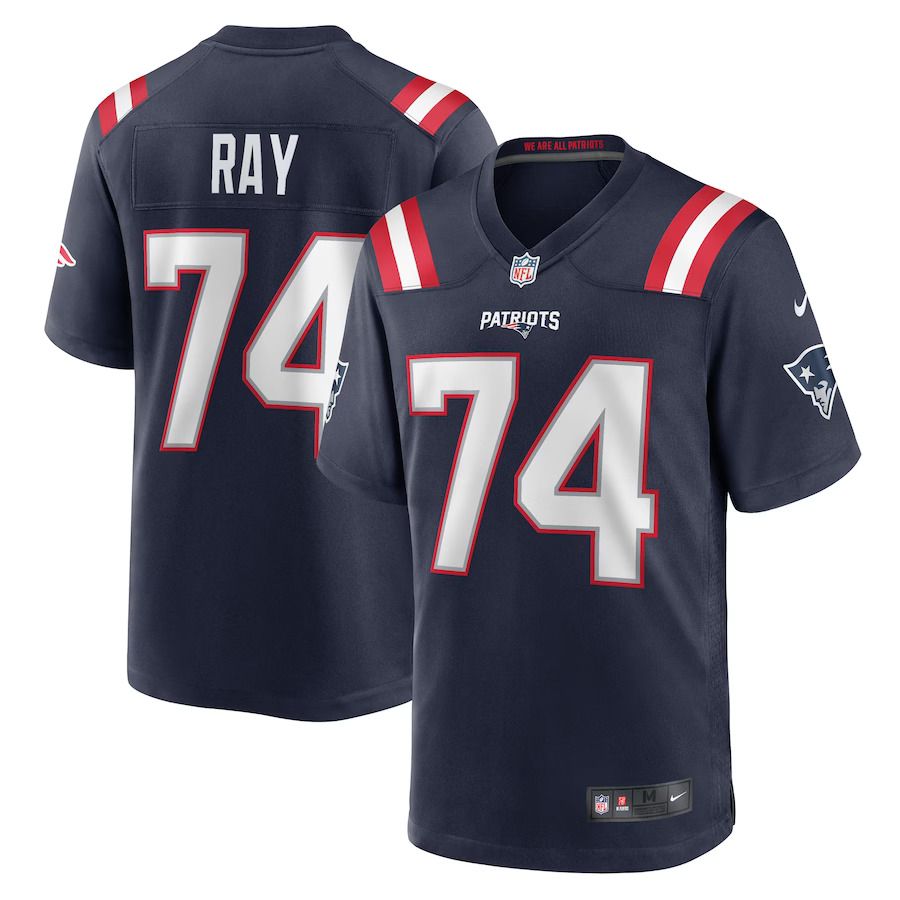 Men New England Patriots #74 LaBryan Ray Nike Navy Game Player NFL Jersey->new england patriots->NFL Jersey